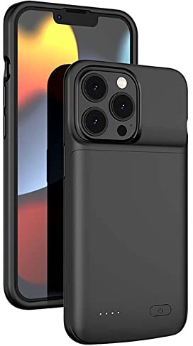 ELLENNE Smart Cover Akku für iPhone 15 Plus / 15 Pro Max 6,7 Zoll (16,7 cm), wiederaufladbar, Power Bank Slim Slim 5000 mAh