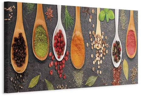 murando - Leinwandbild Gewürze, 120x40 cm, 1-teilig, Schlafzimmer, modern | Hochwertige Leinwand, sofort aufhängbar, ideal fürs Wohn- oder Schlafzimmer, wasserfest und lichtecht, langlebig, stilvoll