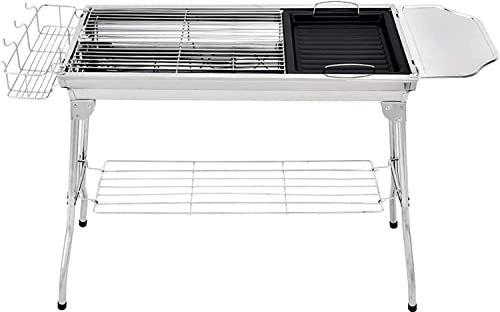 Parrilla de gas plegable para exteriores de acero inoxidable ALEjon: juego de herramientas de barbacoa portátil y conveniente