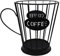 Simpls Kaffee Pads Halter Kaffee Kapseln Aufbewahrungs Korb KüChen Theke Aufbewahrungs Halter für Espresso Kapseln (Klein) - Schwarz