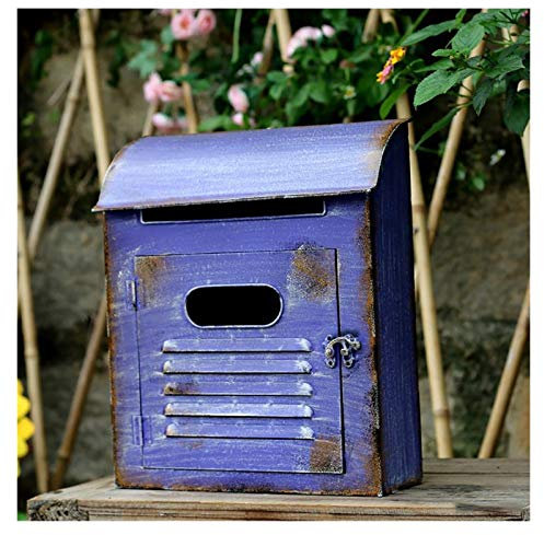 Cassette delle lettere a parete Cassetta postale Decorazione murale retrò Decorazione da giardinaggio Recinzione Cortile Parete del giardino Cassetta postale a muro per esterni Villa americana