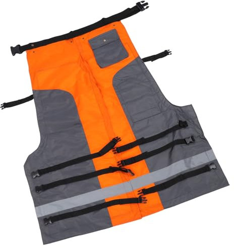 Pyhodi Kettensägen-Chaps, Schutzschürze, Verstellbare Kettensägen-Hose für Holzfäller, Waldarbeiter mit Patchwork-Design, Elastische Waldarbeiter-Sicherheits-Kettensägenhose für Männer