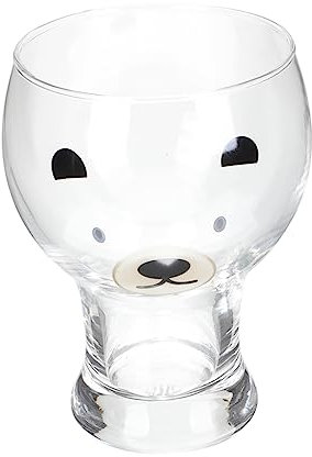Alipis Modischer Getränkebecher Aus Glas mit Bärenmotiv Fassungsvermögen 500 Ml für Kalte und Heiße Getränke