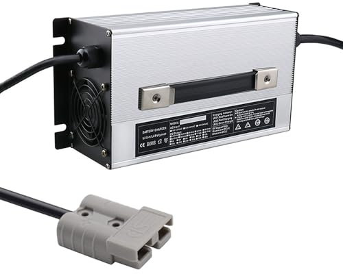 MFYDPP Chargeur de Batterie au Plomb 48 V/25 A, Chargeur de Batterie Rapide pour voiturette de Golf, transpalette électrique, Chariot élévateur, Chargeur de Voiture de Club (Prises Personnalisables)