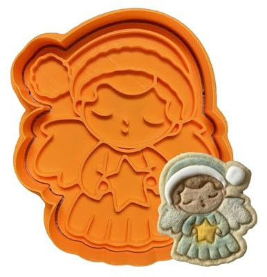 Tagliabiscotti.it - Tagliabiscotti Angelo Angioletto Mod.2 - Cookies cutter - Stampo per creare biscotti o decorazioni torte in pasta di zucchero - 8cm x 7cm x1,2cm