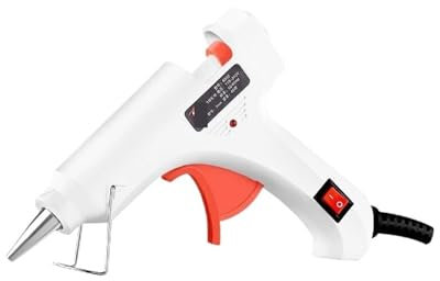 RUHEN Pistolet à Colle thermofusible pour Bricolage, Mini Pistolet à Colle Chaude, Pistolet à Colle Haute température 30 W pour Bricolage, projets, réparations Rapides à Domicile, Arts créatifs, avec