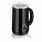 Huslog Montalatte Elettrico 4 in 1, 500W, 240 ml in Acciaio Inox, per Schiuma Calda e Fredda, Rivestimento Antiaderente, Spegnimento Automatico, per Cappuccino, Latte e Cioccolata, Nero Lucido