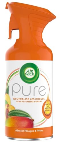 Air Wick Spray aérosol désodorisant Pure Huiles Essentielles Mangue & Pêche