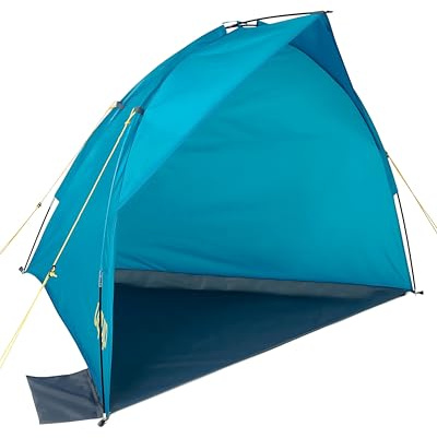 Uquip Tienda de playa Shelly Petrol I 165 x 140 x 120 cm I UPF 50+ Tienda de playa para proteger contra el sol, el viento y la lluvia I Tienda de playa portátil, ideal para playa, camping y picnic