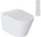 TODOT WC Japonais Smart 7201Pro, Toilette Japonais Suspendu Blanc Avec Télécommande, Position et Température du Jet Réglable, Séchoir Air Chaud 3 Niveaux