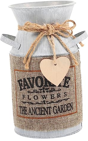 VICASKY in Metallo Vintage Secchio Per Piantare Per Contenitore Decorativo Per Esterni Aggiunge Al Patio