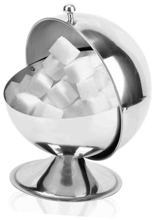 Hemobllo Azucarero De Acero Inoxidable Esférico Abatible, Recipiente Para Condimentos Creativos, Tarro Para Dulces y Fondant, Almacenamiento Para Cocina y Hogar, Diseño Funcional y Moderno