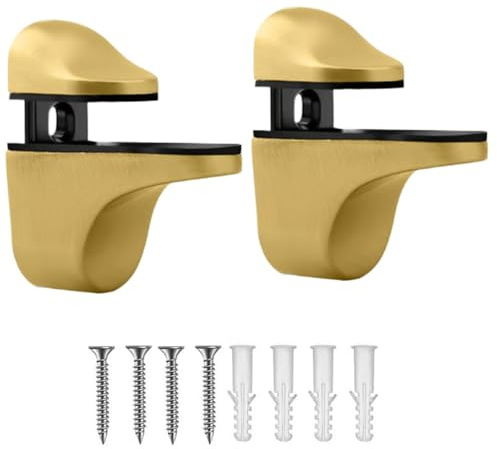 Supportives De Tablette En Verre | Lot De 2 Fixations Adjustables Pour Étagère Vitrée | Support Murale Réglable Pour Cuisine Salle De Bain Dressing Maison Bureau Chambre | Rangement Pour Espace