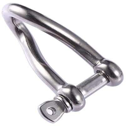 BUBEFSKD Manille Torsadée À Goupille Vis en Acier Inoxydable Manilles Marines Robustes Ancrages Crochet De Levage Torsadés Manilles Robustes Faciles Installer