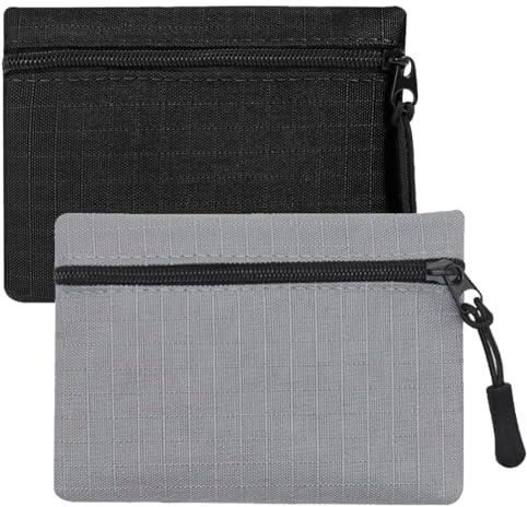 2 monederos con cremallera para mujer, de tela Oxford, pequeños y portátiles para niños y niñas.