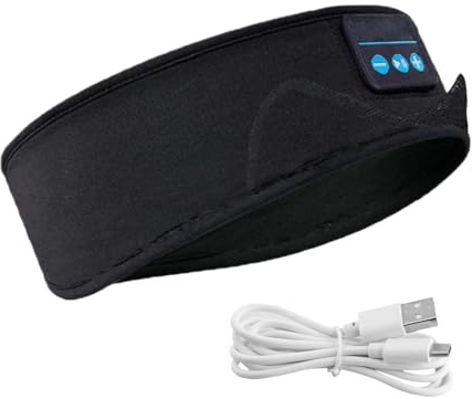 Générique Casco da sonno | Fascia altoparlante ultra-sottile – Maschera da notte resistente al sudore – per donne uomini sport corsa yoga meditazione viaggio