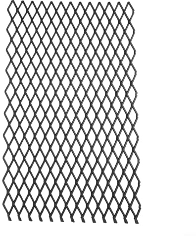 HaloModora Steel Fireplace Grate Ember Retainer for Indoor Fireplaces and Outdoor Fire Pits, Mesh Design for Heat Retention and Safer Burning, Black Single Piece 16.1x9.8in(9.8 * 16.1in)