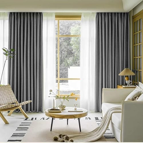 Wohnzimmer Thermogardine Vorhang Verdunkelung Den Wind Thermo Gardinen Kälteschutz Schallschutz Wiederverwendbar für Wohnzimmer Küche Fensterdekoration(1.0x2.70 m)