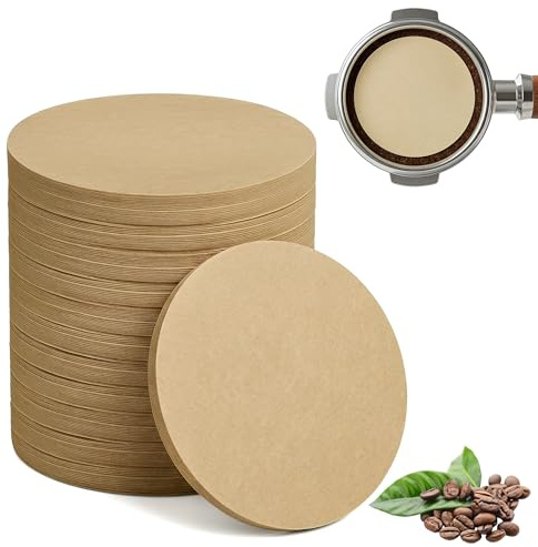 500 Unidades Papel de Filtro de Café Redondos, 58 mm Filtro Papel Cafetera | Filtros de Café de Repuesto Redondos, Sin Blanquear Natural, para Cafetera AeroPress y Café Estilo Espresso