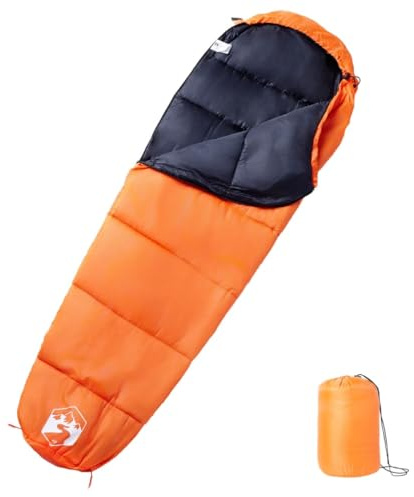 Ziaphsol mumie-sovsäck för vuxna, 190T polyester, 208 x 71 cm, 1 200 g, 3 säsonger för camping, vandring, vandring, utomhus, tält och resor med huva, dragkedja, isolering, värme