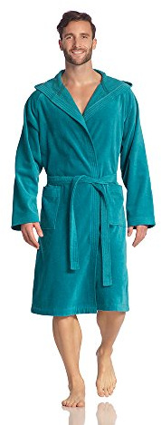 Vossen Unisex Bademantel mit Kapuze Texas