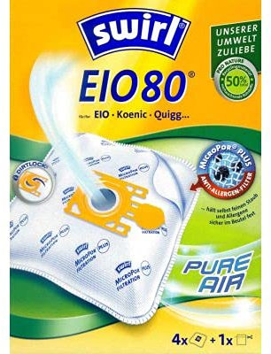 Swirl Staubsaugerbeutel, geeignet für EIO E80, Swirl