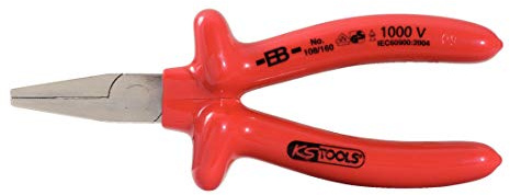 KS Tools 117.1298 - Alicate plano Classic para 1000 V (tamaño: 160 mm)