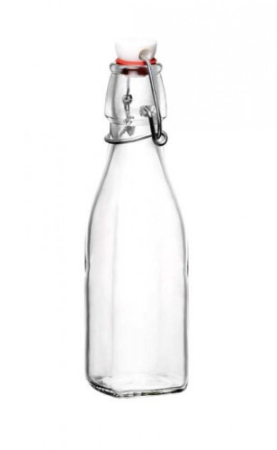 Bormioli - Bottiglia di vetro serie Swing, con chiusura a gancio 0.25 Liter
