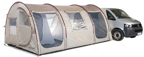 Skandika Esbjerg Tenda da viaggio per autobus autoportante | per 2 o 4 persone, pavimento della tenda cucito, altezza in piedi 2,1 m, 1-2 cabine letto (Esbjerg Travel 4 Protect)
