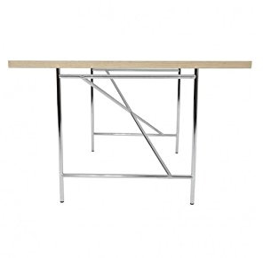 Lampert Kinderschreibtisch Eiermann 150 x 75 cm weiß mit Gestell Silber - Richard Möbel