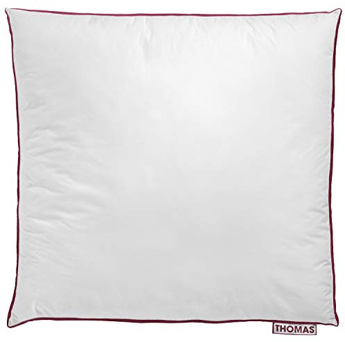 Thomas das Kissen hochwertiges Duo Kopfkissen für alle Schlaftypen, 100% Baumwolle, 80 x 80 cm, Öko-Tex zertifiziert, weiß, entwickelt in Deutschland