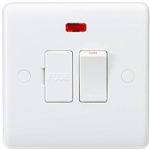 Knightsbridge CU6300N Curved Edge 13A DP Switch, White