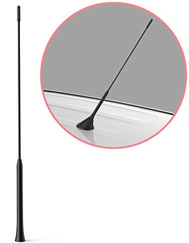 Navitec24 AutoAntenne 230mm Radio 16V ERSTATZANTENNE STAB KFZ Adapter FM Stabantenne mit M4 M5 M6 Adapter für Starke Empfangskraft
