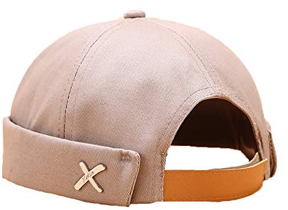 YAMEE Docker-Cap herr docker-mössa dam sjömansmössa hamnmössa herrmössa bikerkeps hatt vandringsmössa dockarkeps huvudbonad sjömanskeps (huvudomkrets justerbar storlek), JG/khaki, En Storlek