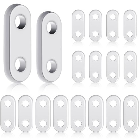 Jetec 16 Pieces Curtain Weights Drapery Iron Weights White Heavy Curtain Pendant Iron Weights for Curtain Home Bedroom Window Curtains Tablecloth Flags (2 Sizes, 15 g and 20 g)