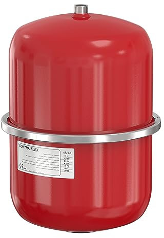 Flamco Contra-Flex Vase d'expansion - 18 Litres / 1.5 [3bar] - Rouge - Pour les systèmes de climatisation et les systèmes de réfrigération en circuit fermé et de chauffage - 26173