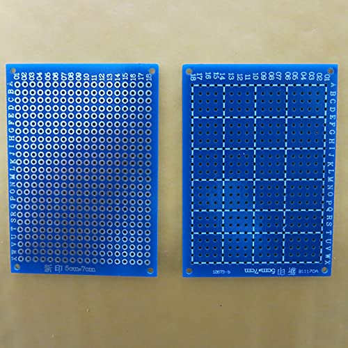 10Stk Pitch 2.54mm 5x7cm einseitig RM2.54 Lochabstand Platine Hartpapier Punktraster Lochrasterplatine Fibreglass FR4 Prototype Paper PCB Leiterplatte Experiment Matrix Circuit Board Lochraster