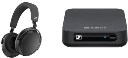 Sennheiser Momentum 4 Wireless Casque Bluetooth Optimisé pour Les Appels Clarté Remarquable & 508258 Transmetteur Audio Bluetooth BT T100 pour Hi-FI ou Home Entertainment Noir