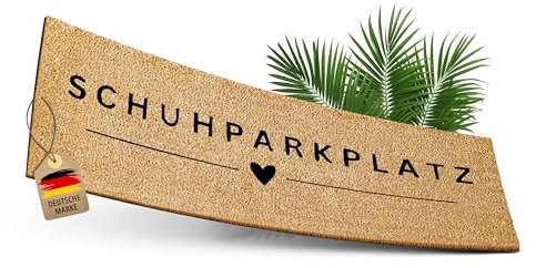ElbFuchs Kokos Fußmatte 100x35cm Schuhparkplatz I Extra langlebige & rutschfeste Kokosmatte I Für Innen & überdachte Außenbereiche I Ideal als Schmutzfang- und Eingangsmatte