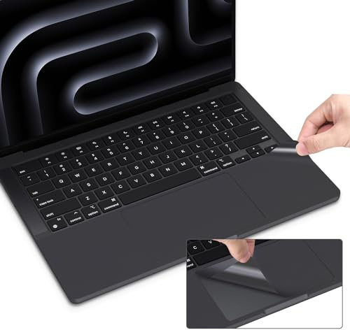 Palm Rest Cover Skin with TrackPad Protector Compatible with 2023 MacBook Pro 14 Inch M3 Pro Max chip A2992 A2918,MacBook Pro 14 Wrist Rest Protective Decals Stickers - Space Black