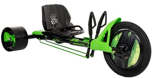 Huffy Green Machine Drift-Trike, 40,6 cm, schlankes ergonomisches Design, verstellbarer Sitz, robuster Stahlrahmen, einfach zu bedienen, Drift-Trike für Kinder im Alter von 5–8 Jahren, max. Gewicht