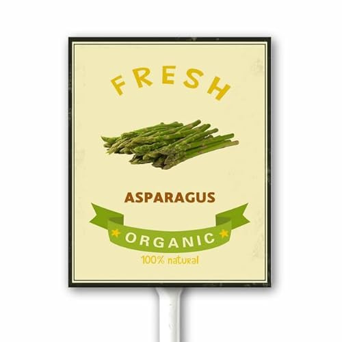 Letreros de jardín para verduras, espárragos, marcadores de plantas de metal para flores vegetales, etiquetas de plantas en maceta, decoración de jardín, patio, regalos divertidos para plantas,