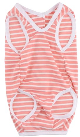 Anseom Dog Surgical Bodysuit - Post-Surgery Recovery Onesie for Dogs & Cats - Cone Alternative - Wound Protection - Pink, XS