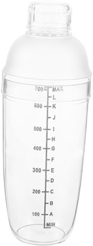 Garneck Shaker Cocktail Trasparente Impugnatura Ergonomica e Scala Graduata Tazza Mixer Per Bar Casa Preparato Cocktail e Miscelino Gin Tonic