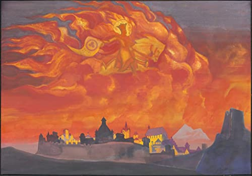 ARTXLXXBN Dipinti Famosi Poster Parete Quadri Murale Tela Saggezza dell'Onnipotente di Nicholas Roerich per la Decorazione Della Parete 60x90cm