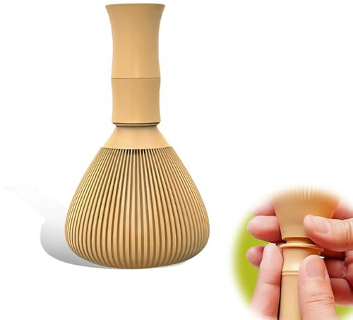 Tomedeks Yellow Plastic Reusable Matcha Whisks Matcha Whisk Green Tea Whisk For Tea Ceremony Tea Drinking