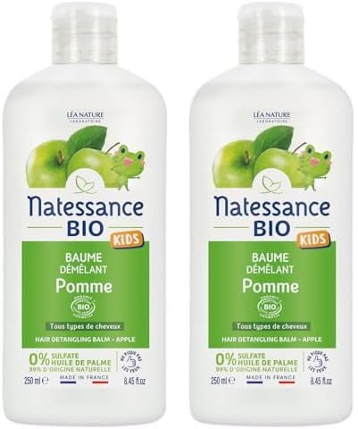 Natessance - Baume démêlant Kids Pomme 250ml (Lot de 2)