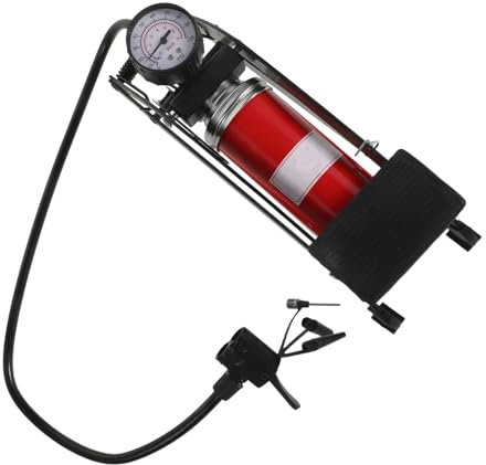 VINTORKY Autoreifenpumpe Fußpumpe Mit Barometer Für Fahrzeug Reifen Inflation Hochdruck Inflator Für Auto Motorrad Fahrrad Bälle Schlauchboote Aufblasbare Betten