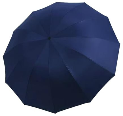 Gyios Regenschirm Unisex 'faltbares Regenschirmhandbuch Öffnen Teleskopisch Leichtes Brolly Mit Trage-blau