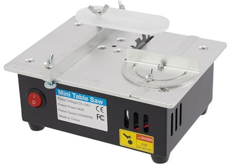 Mini sega circolare da tavolo, cuscino da tavolo regolabile, tavolo di precisione regolabile, progetti fai da te, per lavorazione del legno, estensione da tavolo, battuta angolare parallela